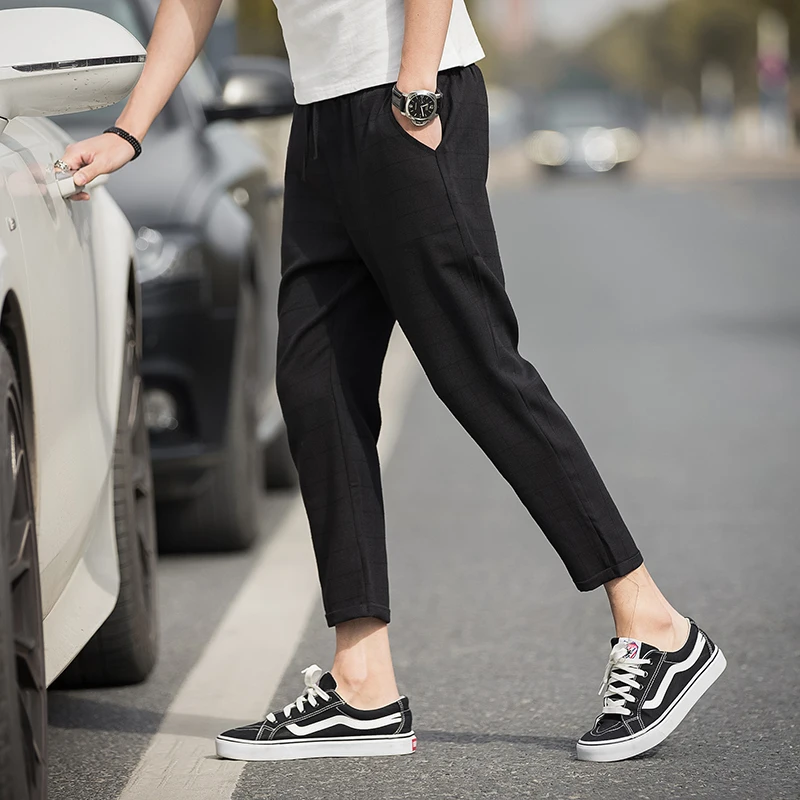 

2022 Casual Ankle-Length Plaid Pants Men Trousers Hip Hop Jogger Pants Men Sweatpants Streetwear Men Pants Trousers Dropshipping