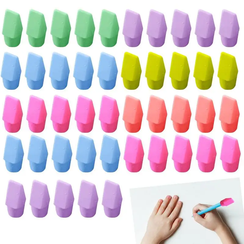 

Pencil Toppers Eraser Caps Cute Topper Erasers 50pcs/100pcs/200pcs School Erasers For Drafting Sketching Painting Color Random