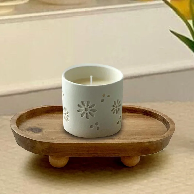 Small Wooden Riser Wooden Pedestal for Display Tray Display Riser for Entry Table Farmhouse Kitchen Tabletop Centerpieces