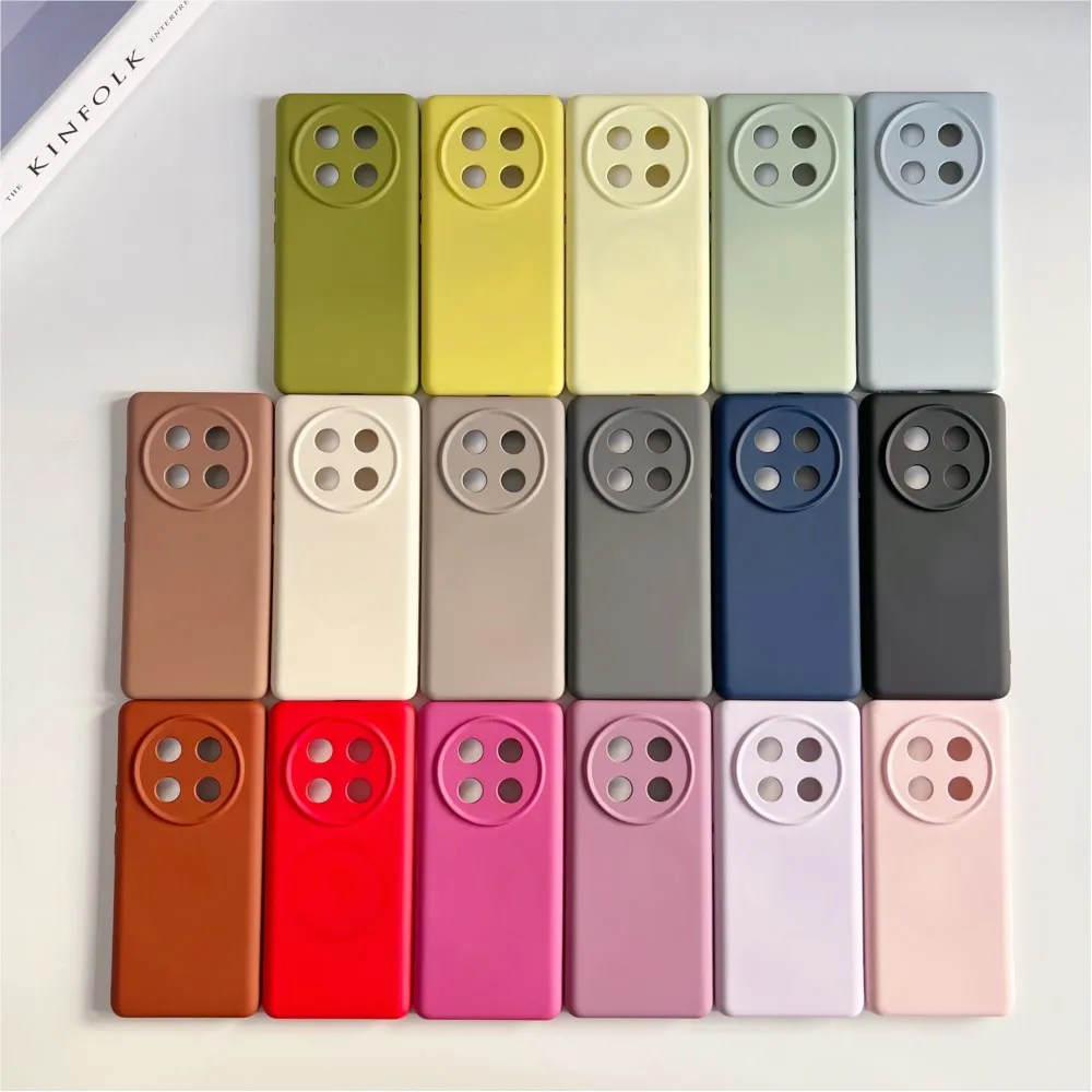 Candy Color Magnetic Liquid Silicone Case Cover