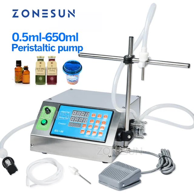 Перистальтический насос ZONESUN, наполнитель для бутылок, жидкий флакон, разливочная машина для напитков, питьевого масла, парфюма 1