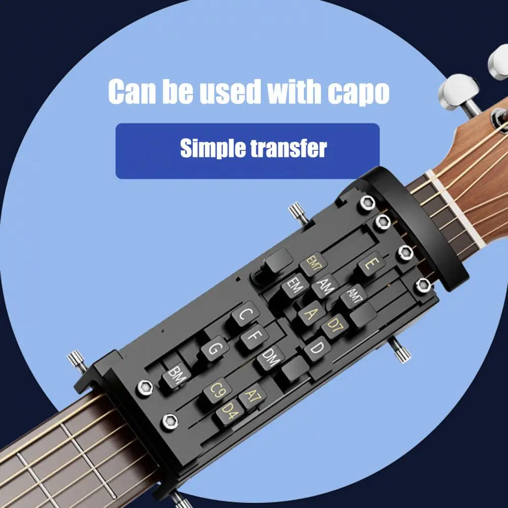 Guitar Aid Tool Acoustic Guitar Learning Accessory Aid Chords Trainer Assisted Learning System Beginners Adults guitar learning tool