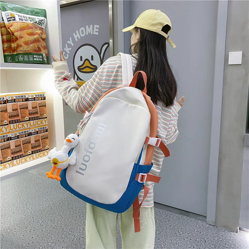 Trendy Girl Travel Student Bag Cool Female Waterproof College Backpack Lady Nylon Laptop Backpack Book Fashion Women School Bags