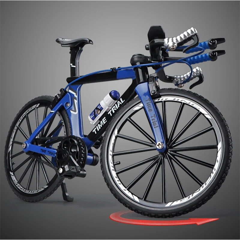 

Модель мини-велосипеда 1:8 из сплава, литый под давлением металлический горный велосипед с двойной ручкой, коллекционная имитация игрушек для детей и взрослых, подарок