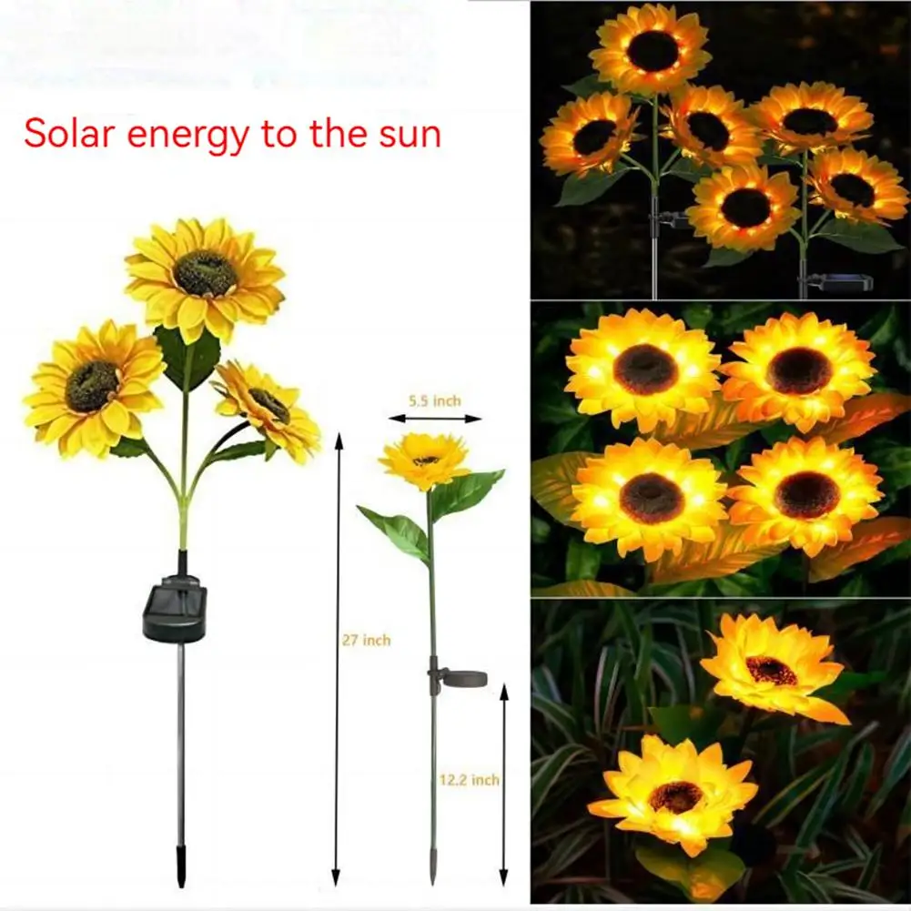 

Led Solar Sunflower Lights Ip65 Waterproof Outdoor Landscape Lamp For Courtyard/villa/garden Decor