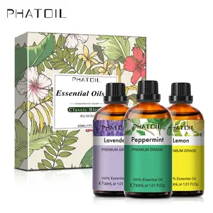 PHATOIL 12pcs Gift Box Pure Natural Essential Oils for Humidifiers Diffuser  Massage Spa Lavender Lemongrass Tea Tree Citronella - AliExpress