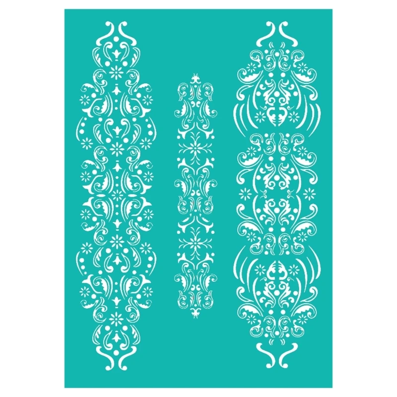 SelfAdhesive Silk Screen Stencils Vintage Border Reusable Silk Screen