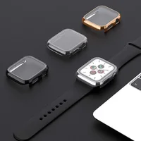 360 couverture complète pour Apple Watch 45mm 41mm 44mm 40mm 42mm 38mm, boîtier de placage protecteur d'écran en verre pour iwatch 9 8 7 6 5 4 3 2 SE 2