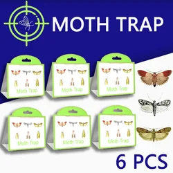 SilentKing Pheromone Moth Traps - 6-Pack for Home & Garden Pest Control (6PCS White)