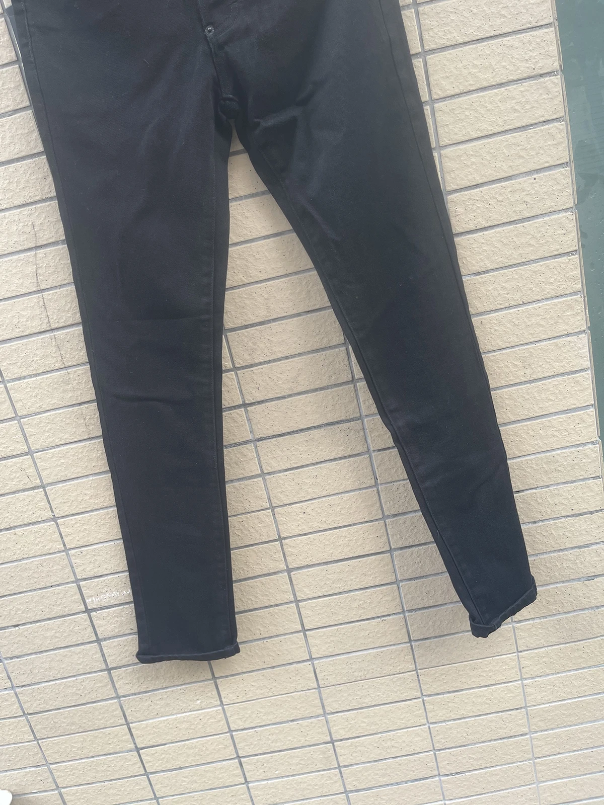 2024 Spring/Summer New D2 Jeans, Men's Washed and Worn Hole Patches, Painted Embroidery, Handsewn Small Feet, Black