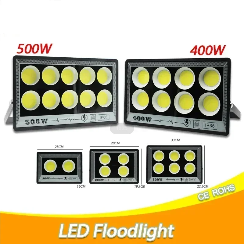 AC LED FloodLight Waterproof High Bright Outdoor Garden Projector Lighting Spotlight Wall Flood Lights 50W 100W 200W 300W 500W led flood light