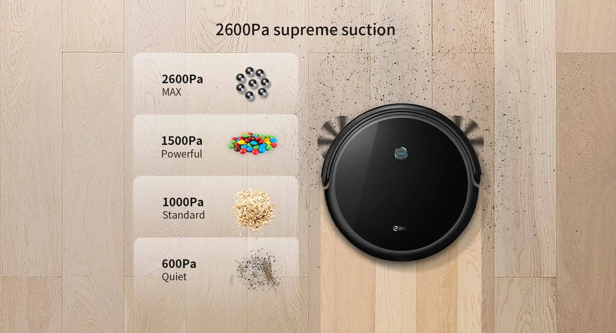 360 C50 Robot Vacuum Cleaner Home Housekeeping Appliances Wet Mop Water Tank Commercial AI Map Navigation APP Control