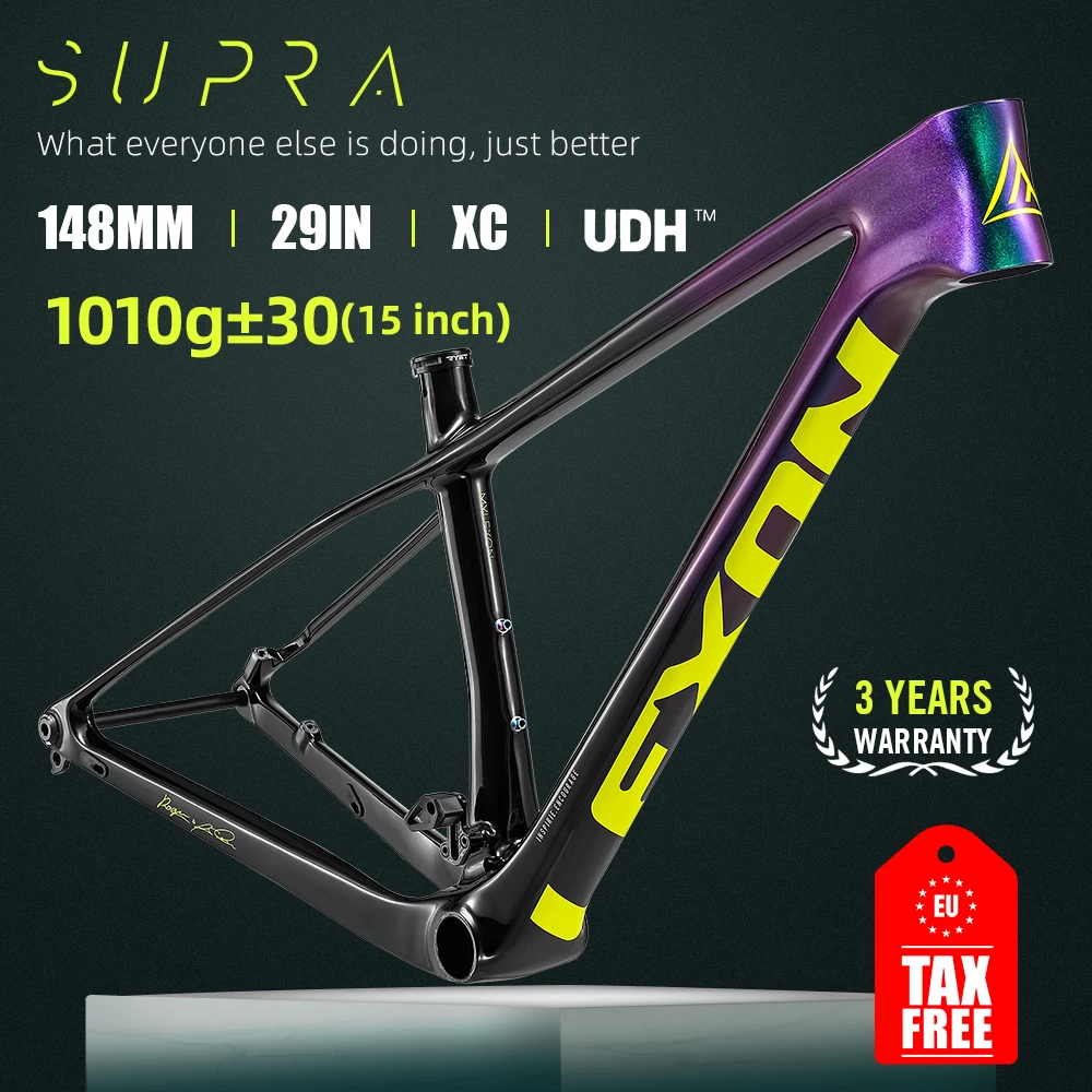 

2024 LEXON SUPRA карбоновая рама для горного велосипеда 29er, ультралегкие рамы для горного велосипеда 148*12 мм, 15/17/19 BOOST 29er, велосипедные аксессуары