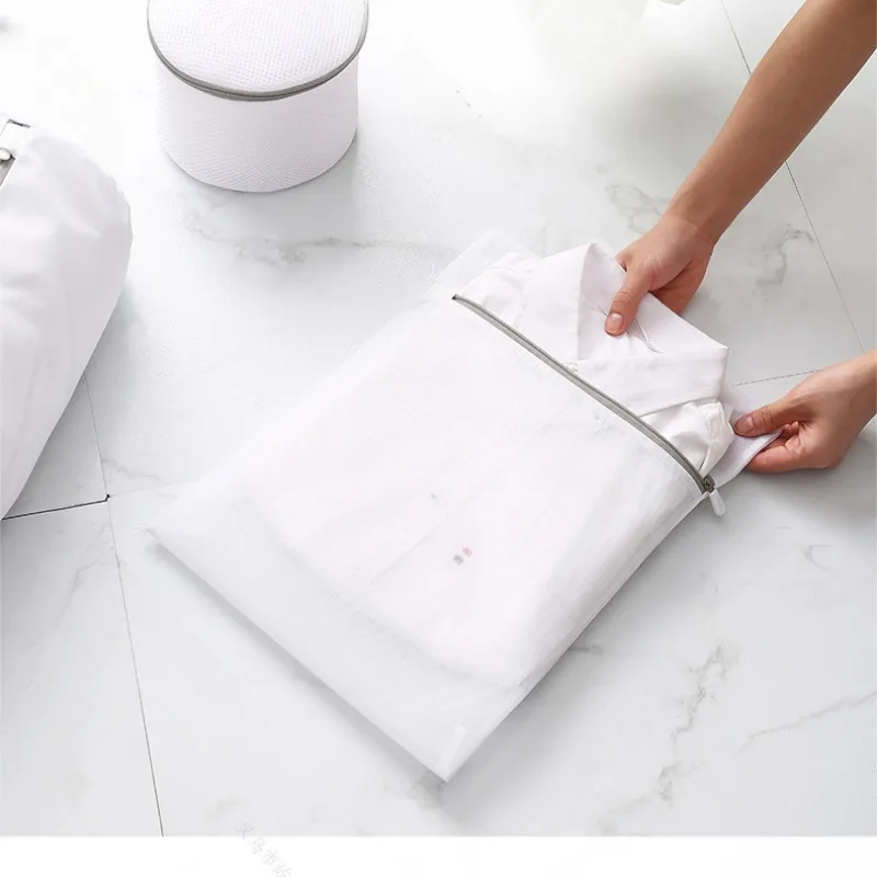 2PCS White Laundry Protection Clothing Bag Cleaning Bra Underwear