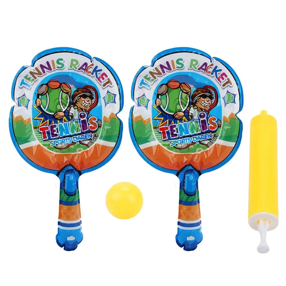 Inflatable Kids Tennis Racket Set with Ball-Fun Outdoor Sports Toy for Children