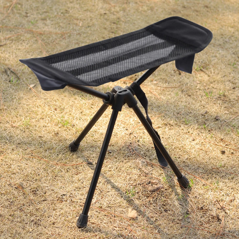 Camping Chair Foot Rest Aluminium Alloy Folding Fishing Seat Chair Foot Rest Beach for Hiking Picnic Fishing