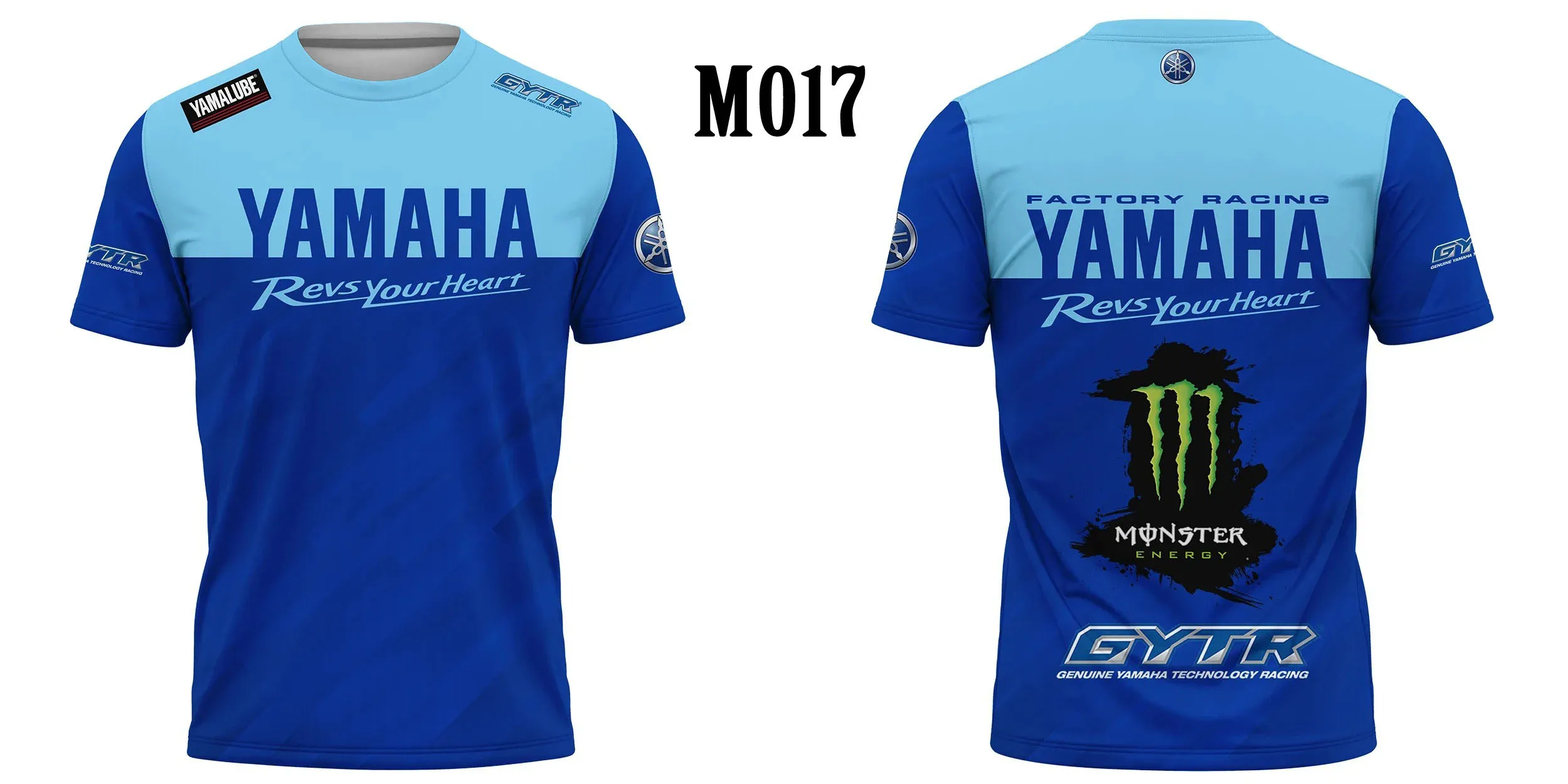 thumbnail image 1 of Camisetas de manga corta con cuello redondo para deportes al aire libre del equipo de carreras Yamaha Kawasaki para hombres y mujeres Tejido avanzado Cómodo y transpirable, 1 of 5