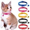 1/2/3pcs Mixed Pet Collar Cartoon Footprints Colored Dog And Cat Collar Adjustable Safety Bell Ring Necklace Pet Accessories