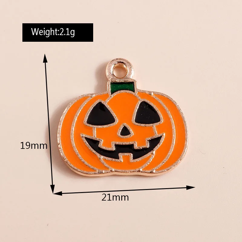 10 stücke Emaille Halloween Schädel Skelett Charms Penants für Halskette Ohrringe DIY Armband handgemachte Schmuck Zubehör Ergebnisse – Detail 7