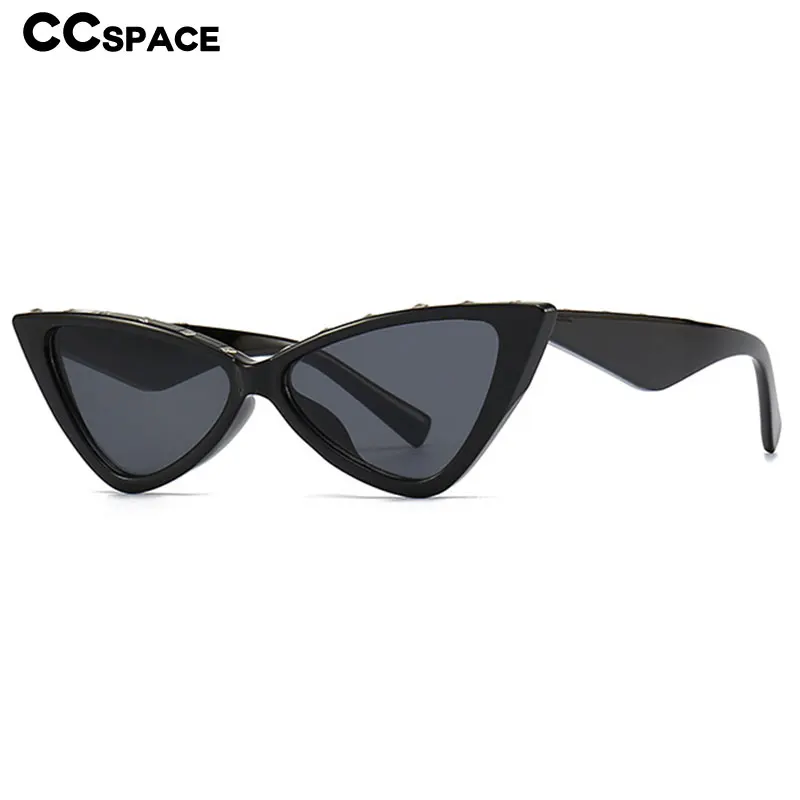 56213NewFashionwomenSunglassesClassicDesignMirrorCatEyeLadiesSunGlassesRivet