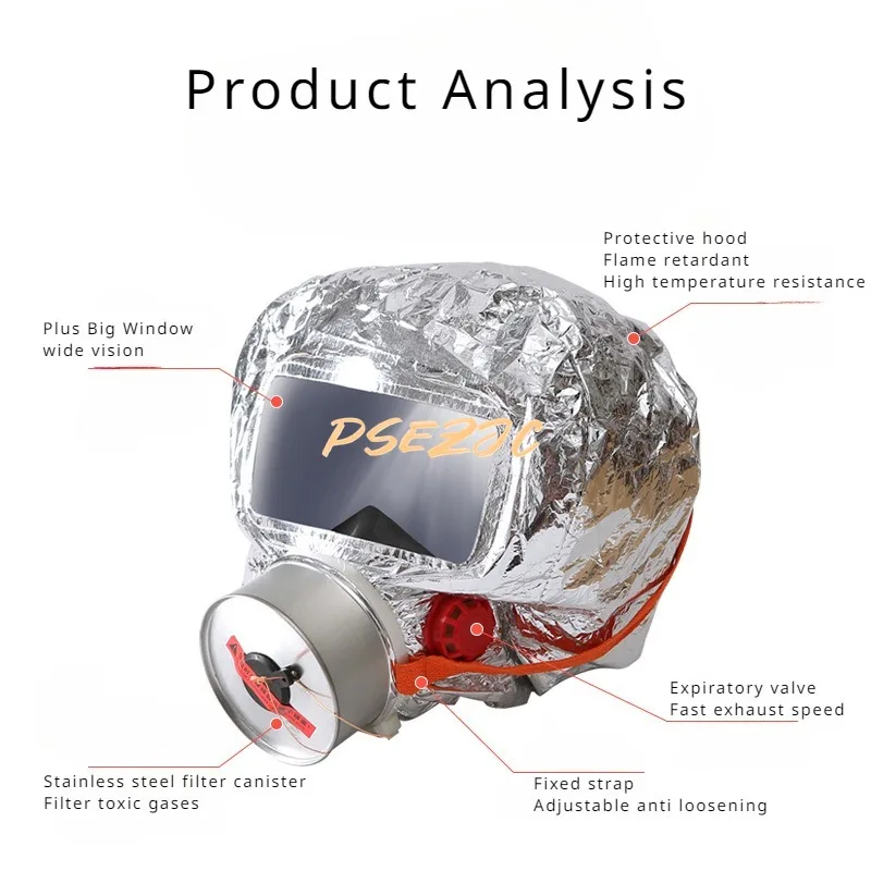 Fire Hotel Filter Type Fire Escape Fire Prevention Smoke and Gas Prevention Face Mask Self Rescue Respirator