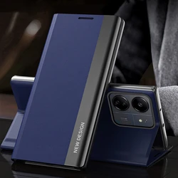 Leather Flip Case with Stand and Enhanced Protection - Elegant Phone Cover for Redmi 10 (Dark Blue)