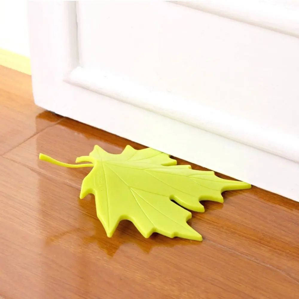 Maple Leaf Shape Anti-Collision Door Wedge Silicone Slip-resistant Door Stopper Living Room Kitchen Furniture Accessories door stopper silicone door stopper door stopper bumpers