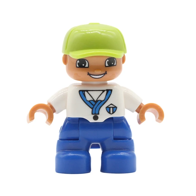 Big Size Action Figures City Princess Policemen Family Building Block Doll Character Accessory Toys Assembly Children Kids Gift Younger brother