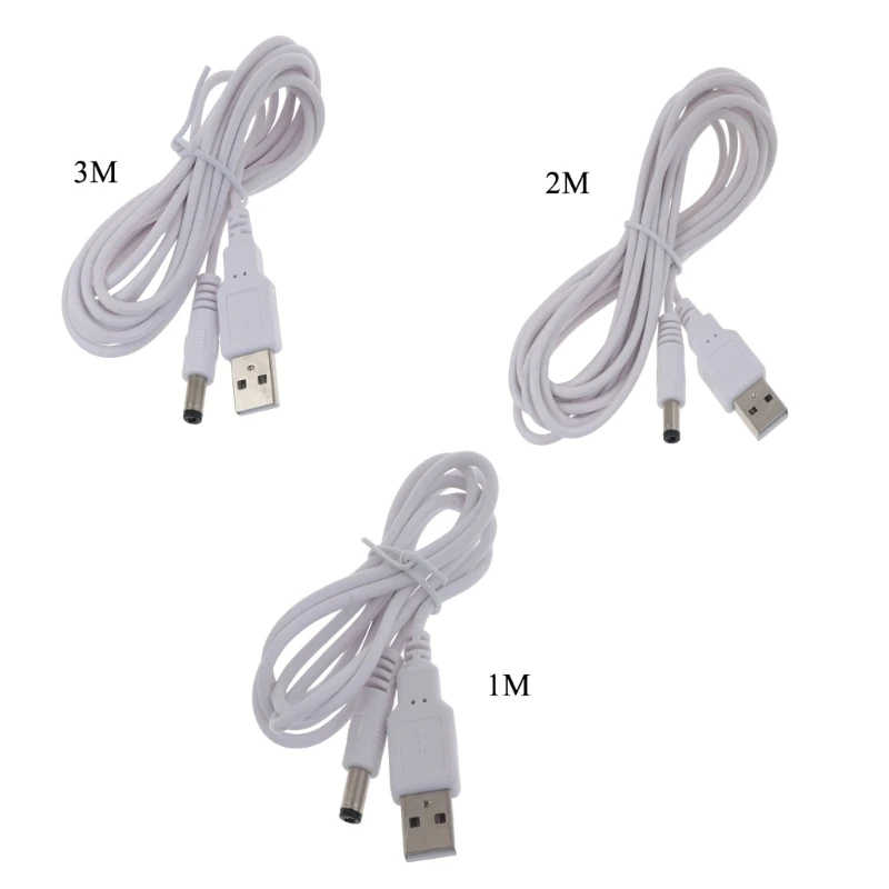 

USB Charging Cable USB 5V 5.5 2.5mm Power Plug for Router Speaker 1M 2M