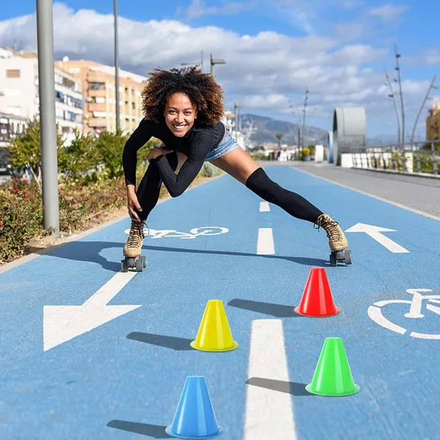 Soft Plastic Agility Field Marker for Soccer, Basketball, Football Indoor or Outdoor Skating Training Cones for Drills and Games 4