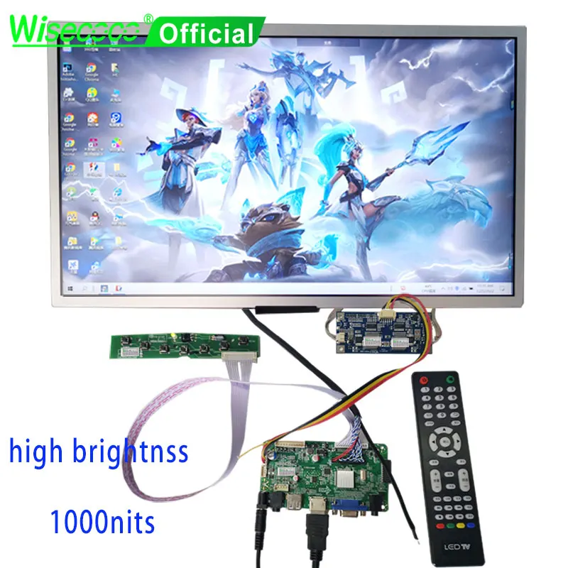 

Wisecoco 18,5 дюймов ЖК-дисплей, сенсорная панель 1920x1080 FHD TFT IPS экран, читаемый под солнечным светом, высокая яркость 1000 нит