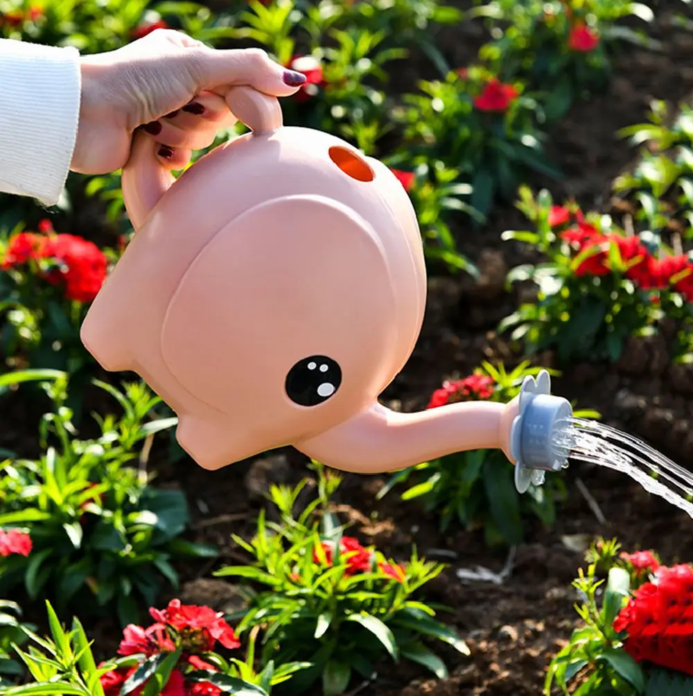 Watering Can 2500ml Outdoor Elephant Kids Home Patio Lawn Gardening Irrigation Plant Cute Cartoon Plastic
