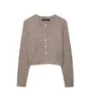 Women's Knitted Loose Top Round Neck Long Sleeve Button Autumn/Winter New Versatile Cardigan