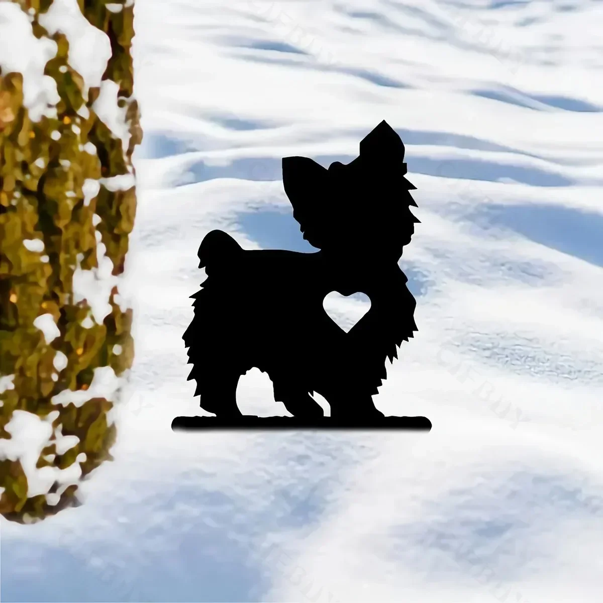 Tiki-Inspired Dog Garden Stake Iron Art Metal Yard Sign Courtyard Art and Garden Decoration garden decoration animal ornaments animal stakes