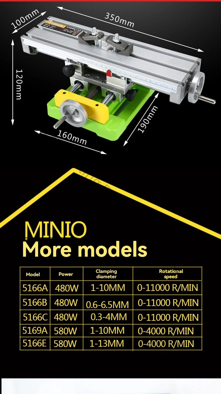 Precision Cross Slide Table Worktable BG-6350 Bracket Mini Micro Multifunctional