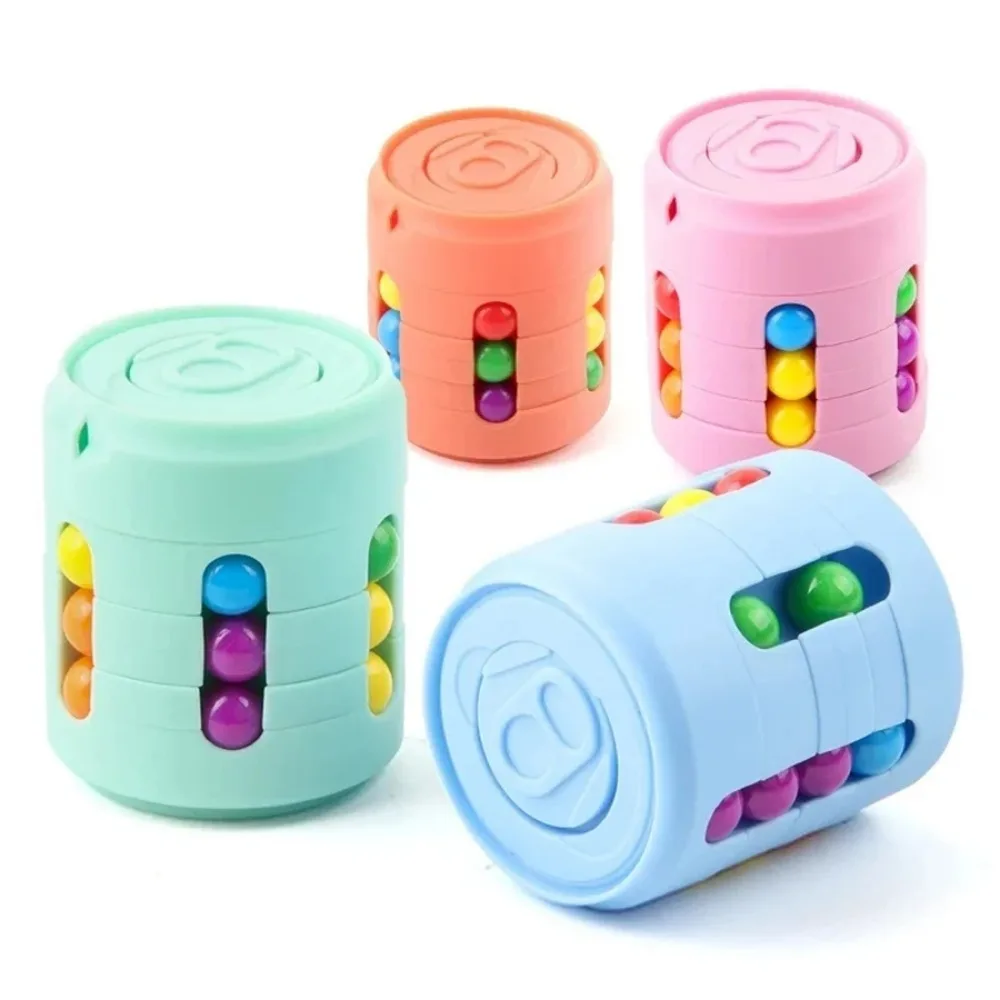 Fidget Toys Puzzle Toys Anti Stress Toys Puzzle Cube Magic Puzzle Cube Mini Fingertip Toy Kids Educational Toys Magic Rotating Beans Puzzle Cube Game Kids Adult Fingertips Fidget Decompression Game Montessori Educational Toys Children Gift
