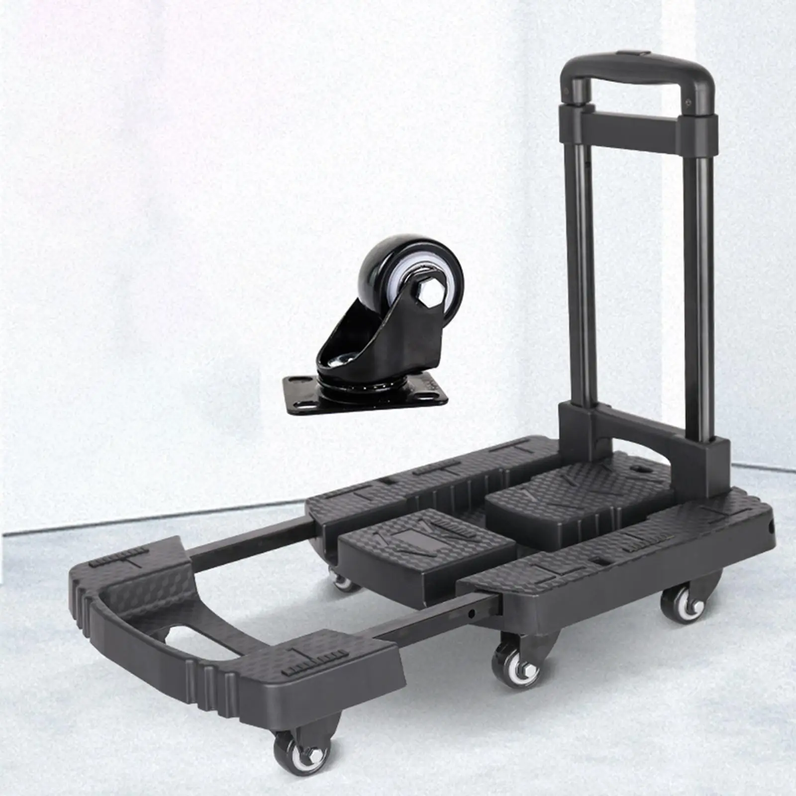 Folding Hand Truck Stable with 2 Ropes Portable for Outdoor Moving Luggage