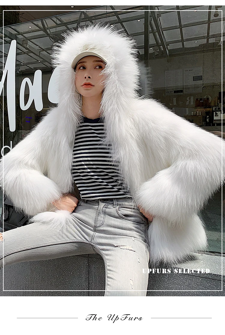 New Arrivals Winter Warm Faux Fur Coat Women Korean Fashion Long Sleeves Hooded Thick Faux Fur Coats