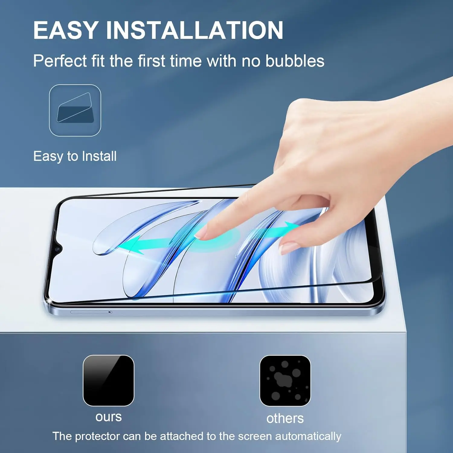 Premium Tempered Glass Screen Protector Film - 1/4 Pack