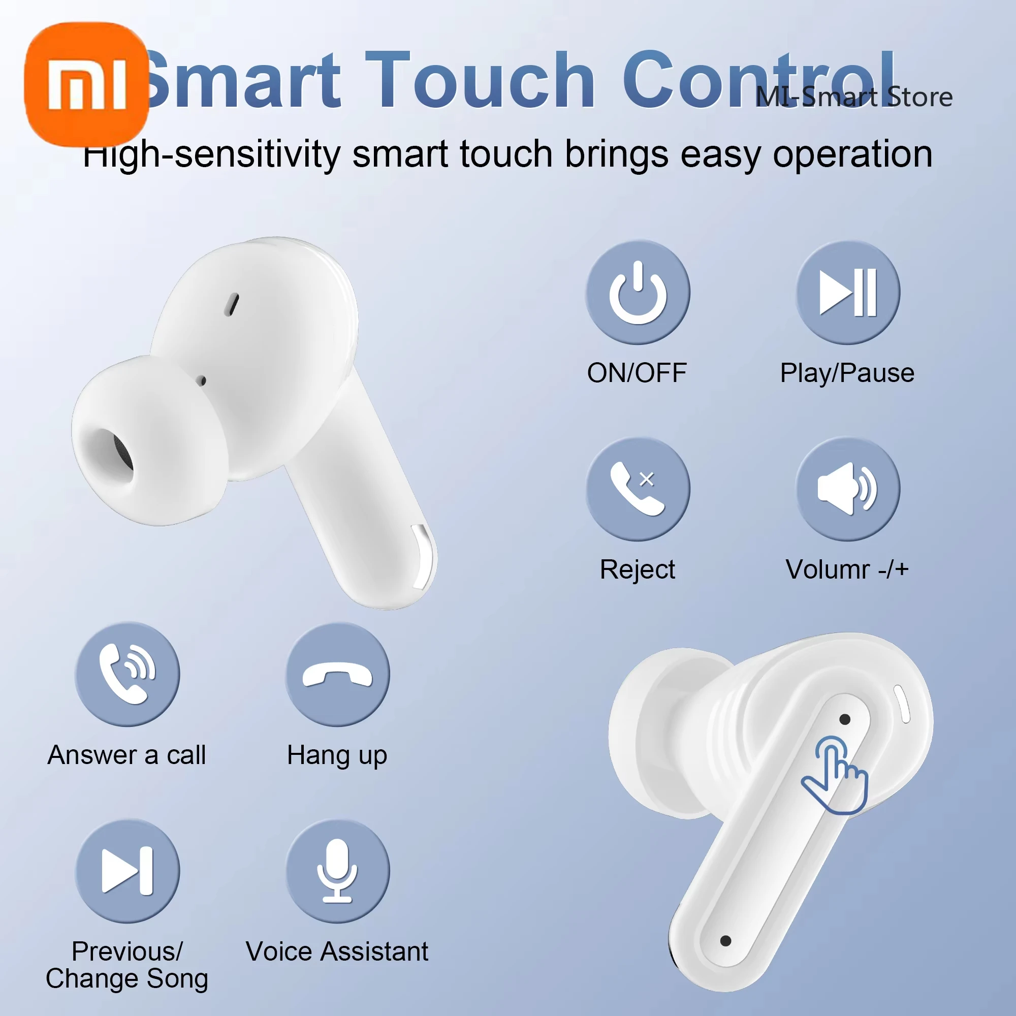 Xiaomi Wireless Bluetooth Earphones Comfortable Wear Digital Display Screen Zero Delay Gaming Earphones In ear Headphones