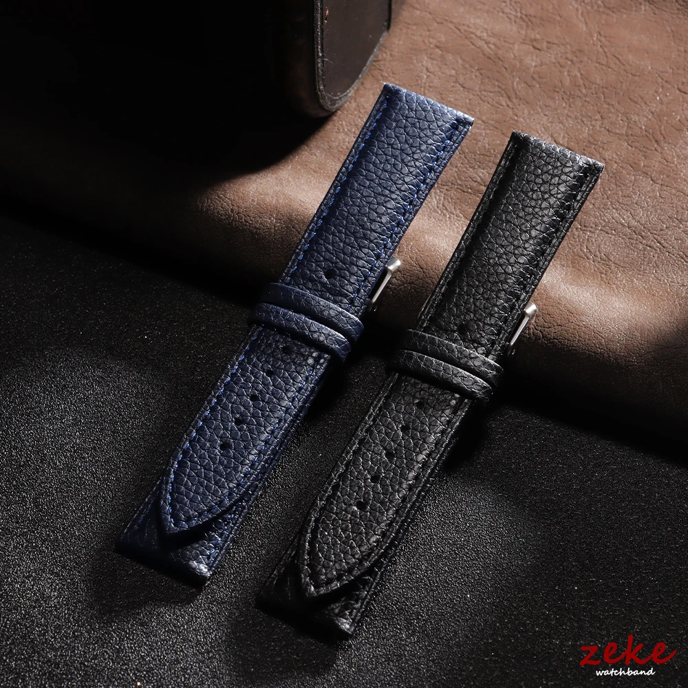 Premium Genuine Leather Watch Strap with Stainless Steel Pin Buckle - Slim Unisex Wrist Accessory