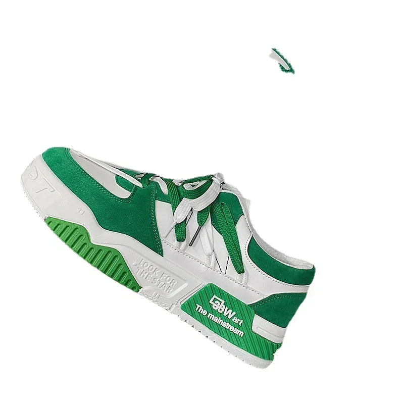 Sneakers Mens Shoes Designer Men Casual Shoes Trend Two-tone Lace Up Platform Student Shoes Male Vulcanized Zapatillas De Hombre