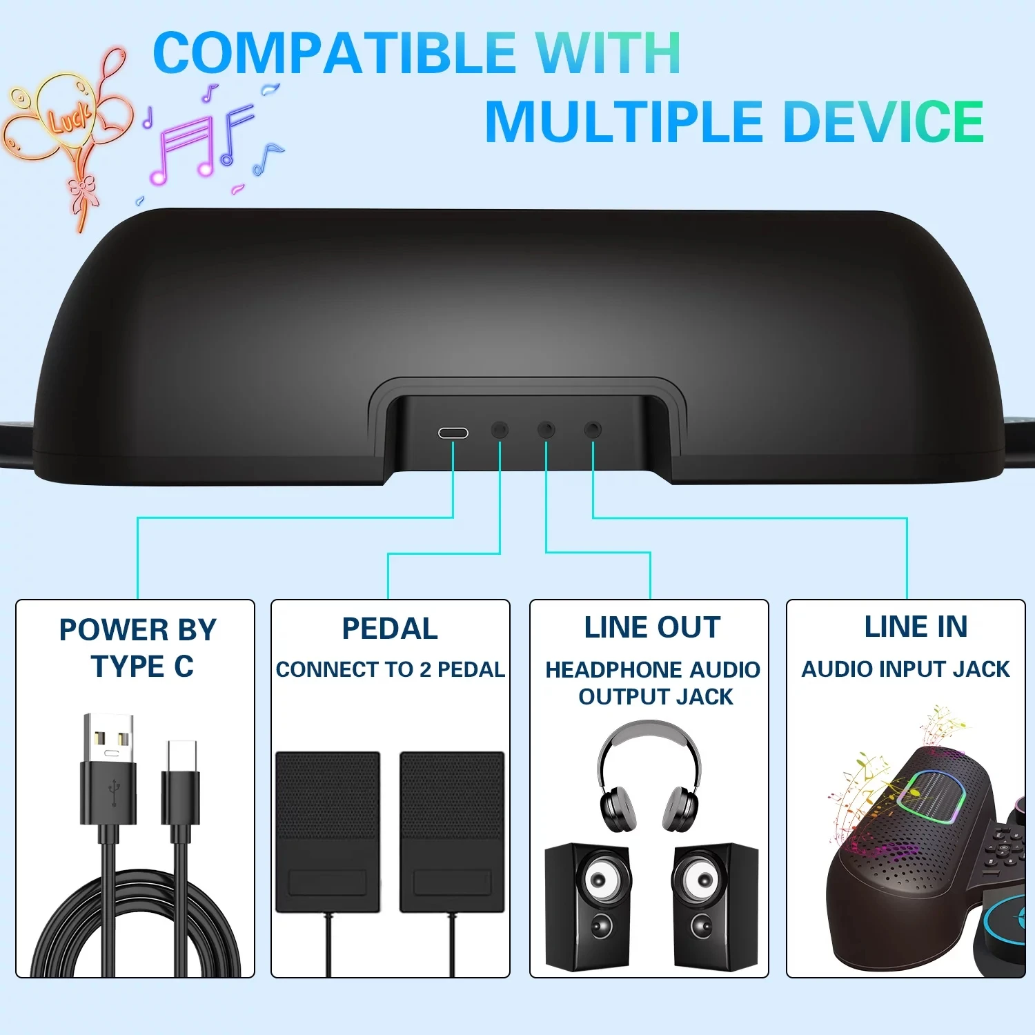 Electronic Drum Set for Kids Adults 9 Pads Portable MIDI Roll-up Drum Kit Dual Speakers/Headset Jack/Drumsticks/Foot Pedals