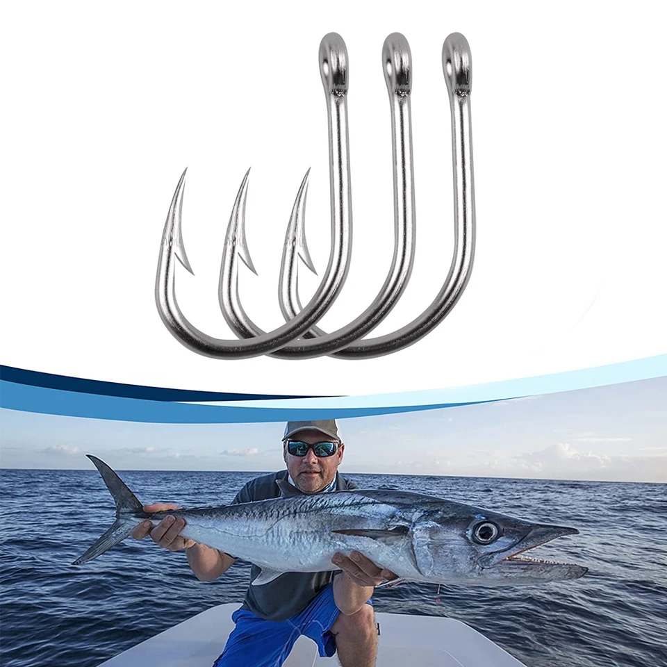 150-Piece Saltwater Fishing Hooks Kit - Stainless Steel Circle Hooks 2/0 To 10/0 With Beads - View #4