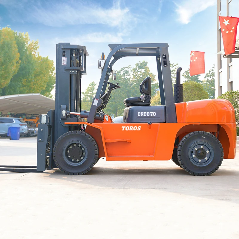 Made in China 7ton Diesel Forklift Truck Storage Equipment Counterbalanced Forklift Diesel New Forklifts customized