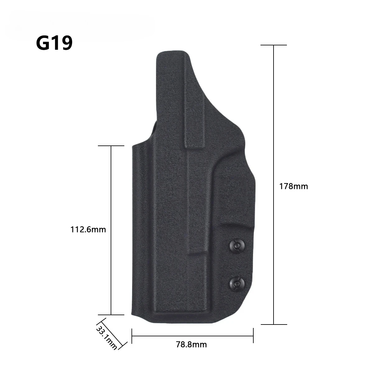 Kydex Inside Waistband Concealed Carry Holster for Glock and CZ Pistols