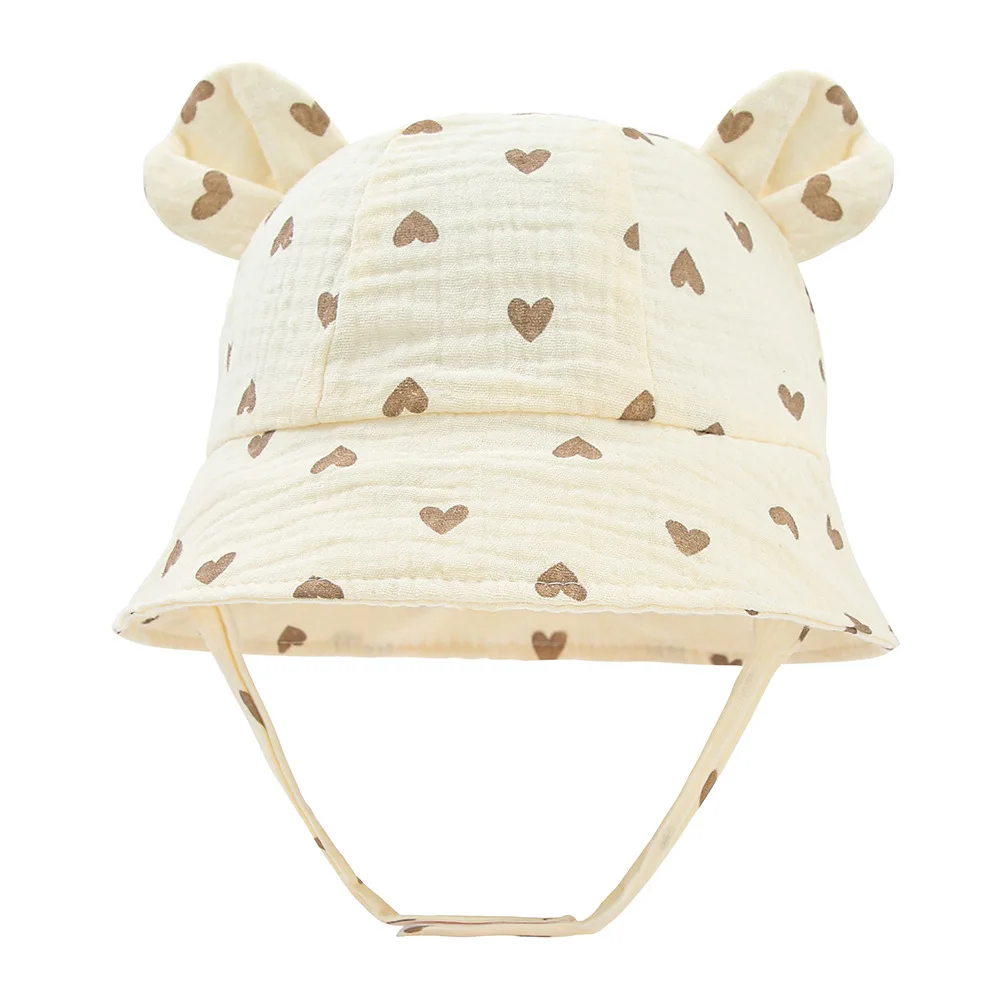Spring Autumn Print Baby Bucket Hat Soft Cotton Girls Boys Outdoor Casual Panama Sun Cap Summer Infant Toddler Fisherman Hats baby hat kids bucket hat kids sun hat