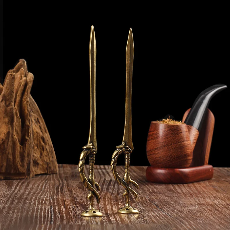 Brass Tobacco Pipe Pressing Rod Pipe Presser Cigar Pass Smoking Cleaner Press Rod Tobacco Tamper Cleaning Tool