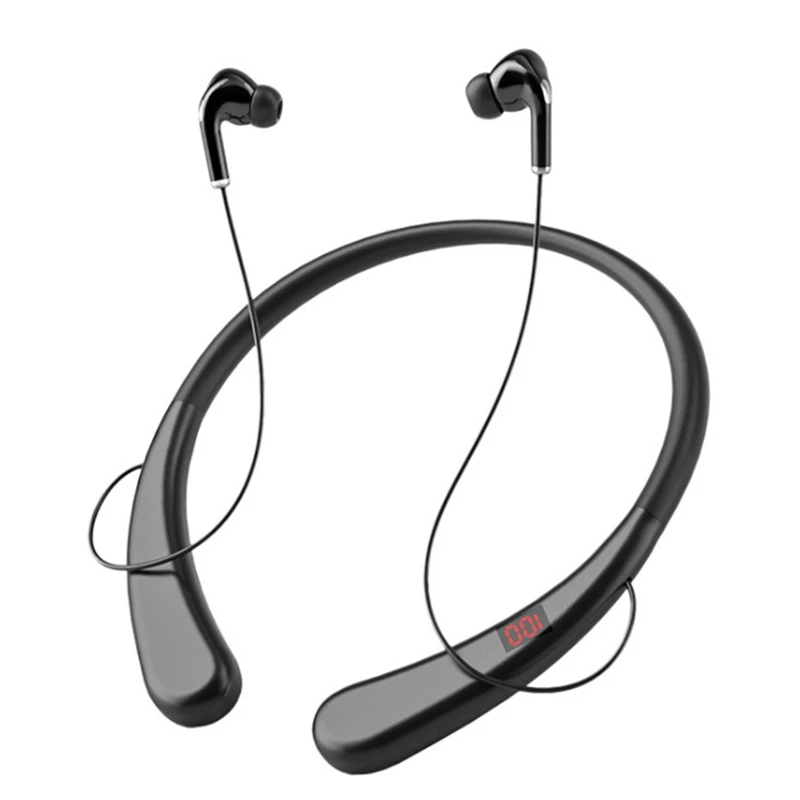 

Bluetooth наушники с креплением на шею, выдвижные Наушники, беспроводные наушники, спортивные стереонаушники с шумоподавлением