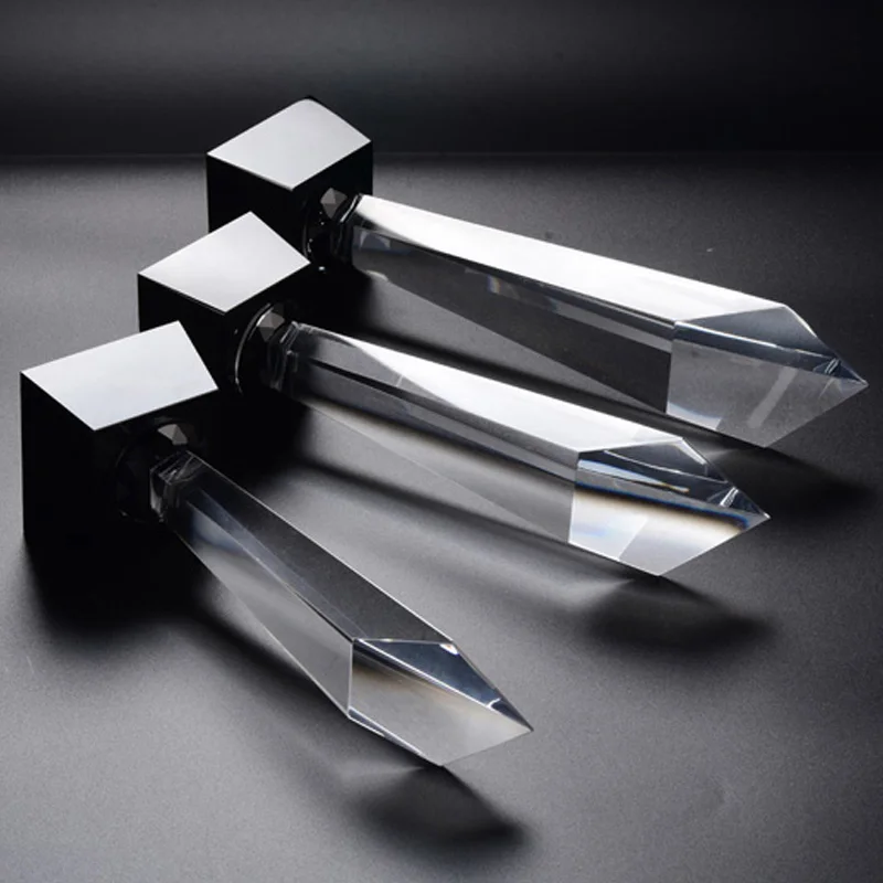 Creative Transparent Crystal Trophy Can be Customized Unit School annual Meeting, Sports Meeting Award Pentagram Trophy Souvenir